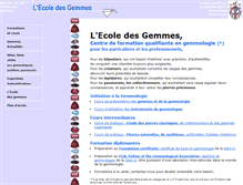 Tablet Screenshot of ecoledesgemmes.fr